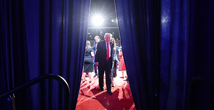 Donald Trump on election night