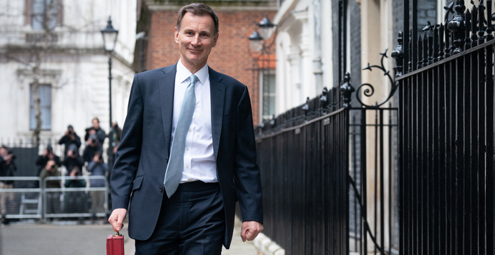 Jeremy Hunt pre-Budget walking card