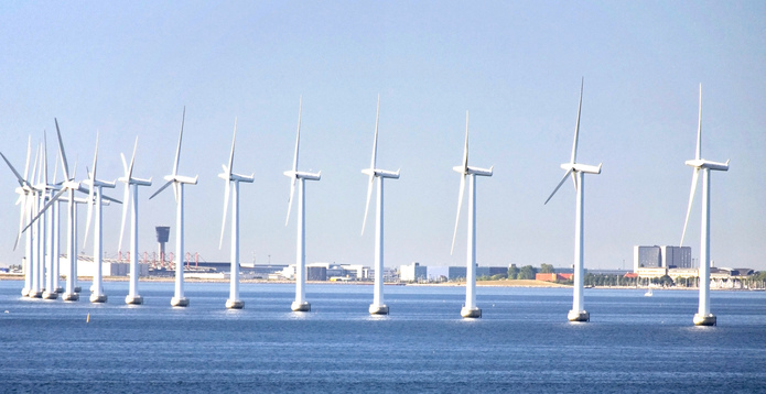 Renewable Energy Wind Turbines Near Copenhagen offshore wind