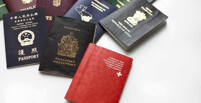 Selection of international passports