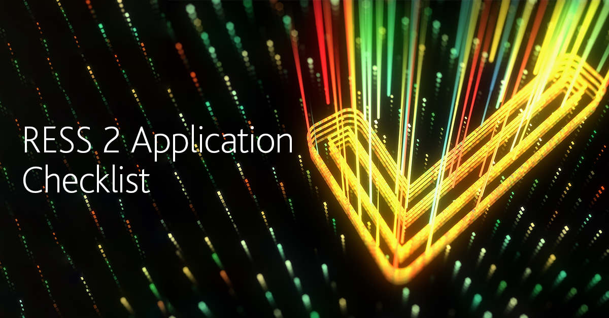 RESS 2 Application Checklist
