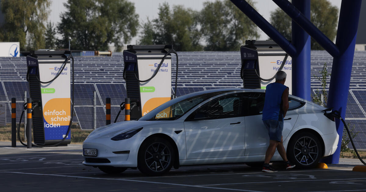 Electric vehicle charging facility in Weissenfels, Germany