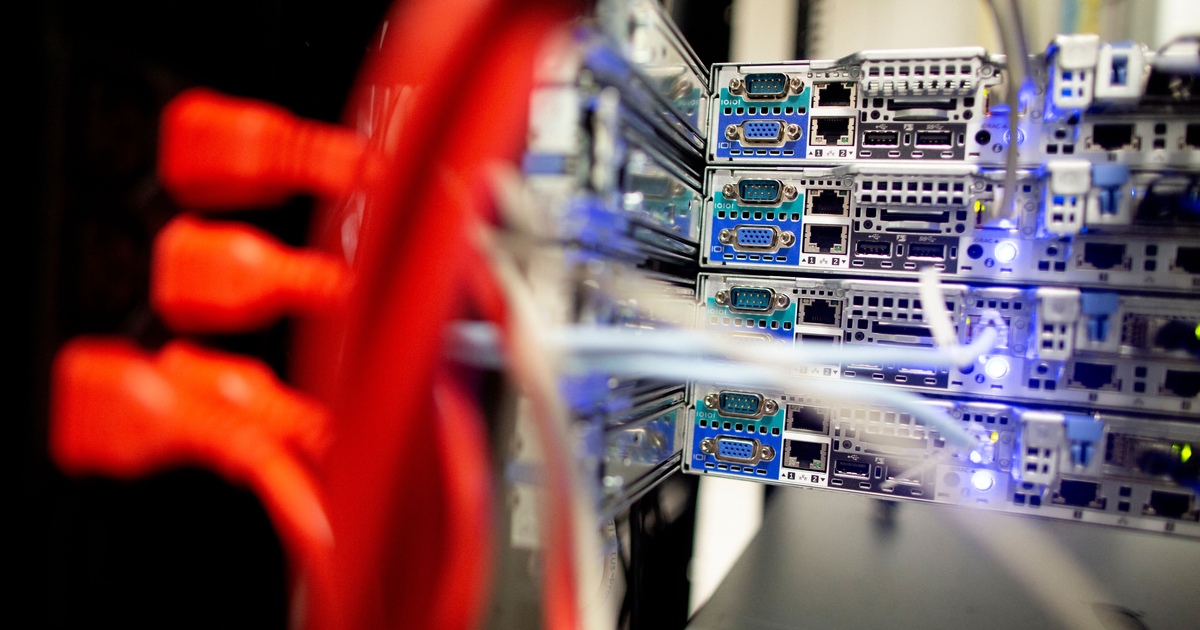 Computer servers close-up SEO