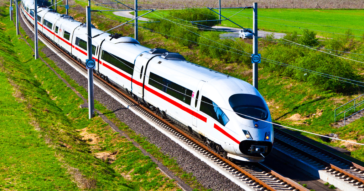 high speed train in open area seo