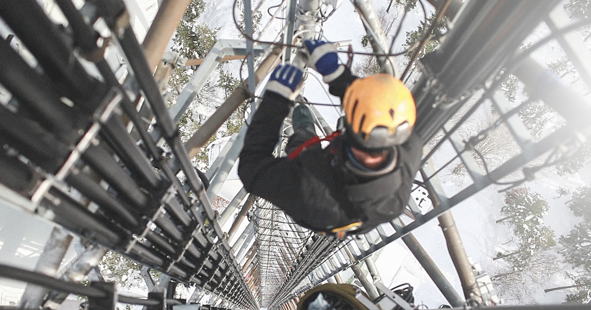 Telecommunication worker repairing antenna-LinkedIn