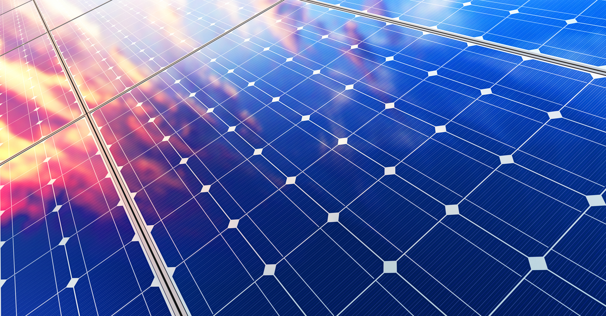 Abstract solar panels clean energy