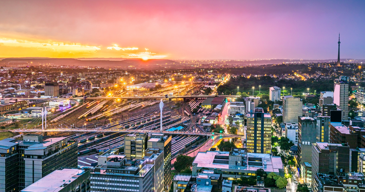 johannesburg cityscape evening sunset seo