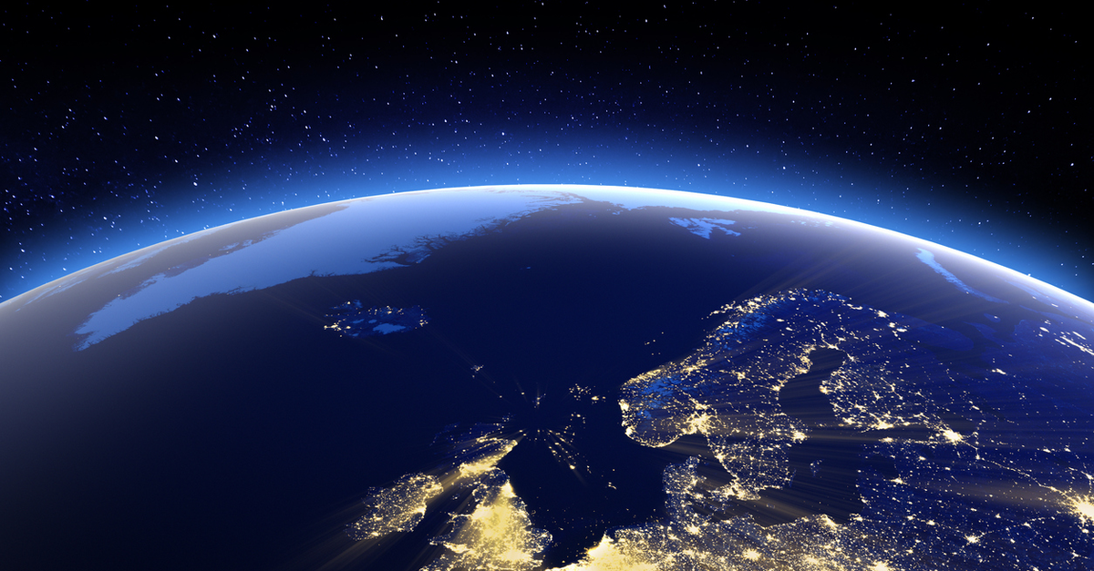 North Europe from space